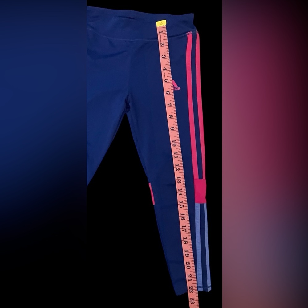 Adidas Blue and Pink Athletic Leggings - Picture 5 of 10